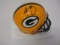 Aaron Rodgers Green Bay Packers Hand Signed Autographed Mini Helmet Paas Certified.