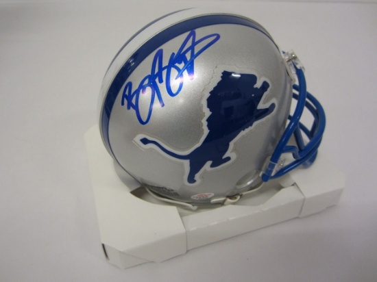 Barry Sanders Detroit Lions Hand Signed Autographed Mini Helmet Paas Certified.