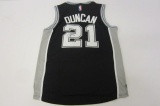 Tim Duncan San Antonio Spurs signed autographed Black Jersey Certified Coa