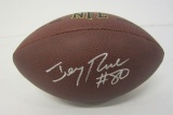 Jerry Rice San Francisco 49ers Hand Signed Autographed Football Paas Certified.