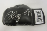 Floyd Mayweather Jr/Conor McGregor Dual Signed Autographed Black Everlast Boxing Glove Paas Certifie