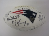 2017 New England Patriots Team Signed Autographed Logo Football Brady/Gronkowski/Butler/Cooks and Ma