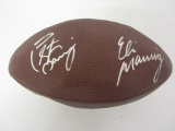 Eli Manning/Peyton Manning Dual Signed Autographed Football Paas Certified.