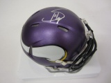 Stefon Diggs Minnesota Vikings Hand Signed Autographed Mini Helmet Paas Certified.