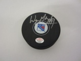 Wayne Gretzky New York Rangers Hand Signed Autographed Hockey Puck Paas Certified.