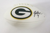 Brett Favre Green Bay Packers signed autographed Logo Football Certified Coa