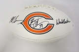 Dick Butkus Daryle Singletary Brian Urlacher Chicago Bears signed autographed Logo Football Certifie