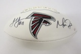 Julio Jones Matt Ryan Atlanta Falcons signed autographed Logo Football Certified Coa