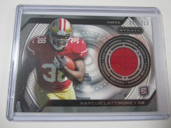 Marcus Lattimore San Francisco 49ers Piece of Jersey Sports Card 2013 TOPPS 083/213