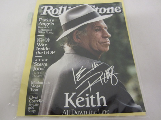 Keith Richards Actor signed autographed Rolling Stone 8x10 Photo Certified Coa
