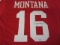 Joe Montana San Francisco 49ers Hand Signed Autographed Jersey PSAS Certified.