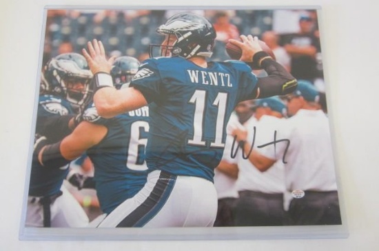 Carson Wentz Philadelphia Eagles Signed Autographed 11x14 Photo Certified CoA