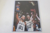 Tim Duncan & Dave Robinson Spurs Signed Autographed 11x14 Photo Certified CoA