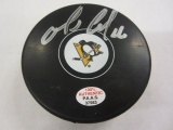 Mario Lemieux Pittsburgh Penguins Hand Signed Autographed Puck Paas Certified.