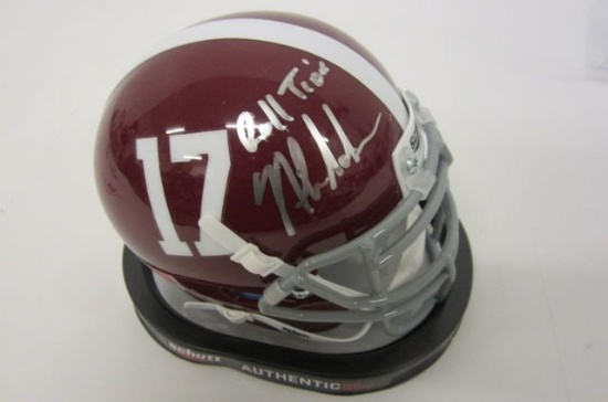 Nick Sabin Alabama Crimson Tide signed autographed Mini Helmet Certified Coa