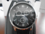 Allude Mens Watch, FMDAL586. black dial & faux leather band