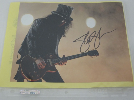 Slash signed autographed 8x10 Photo Certified CoA