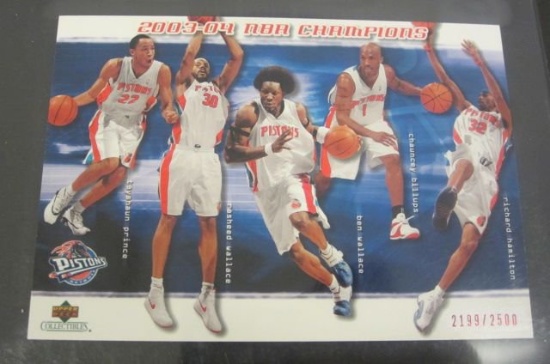Upper Deck 2003-04 Detroit Pistons Nba Champions #2199/2500