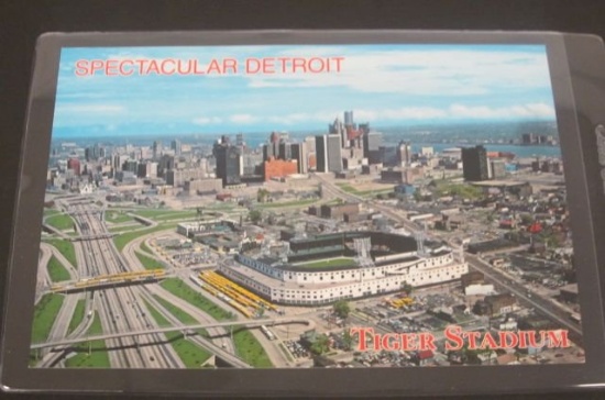 Metropolitan view of Spectacular Detroit and Tiger Stadium Postcard