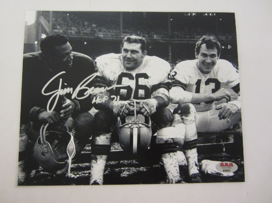 JIM BROWN Cleveland Browns HOF Inscription Signed Autographed 8x10 Photo Certified CoA