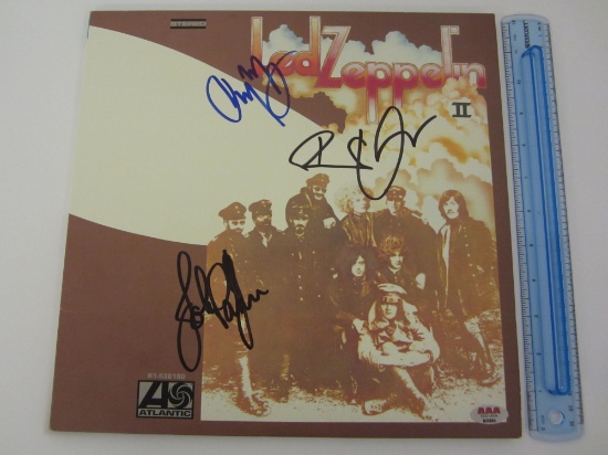 JIMMY PAGE, ROBERT PLANT & JOHN PAUL JONES Signed Autographed "Led Zeppelin II" Record Album Certifi