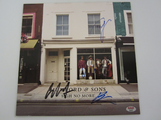MUMFORD & SONS Signed Autographed "Sigh No More" Record Album Certified CoA