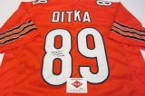 Mike Ditka Chicago Bears signed autographed orange football jersey Certified COA