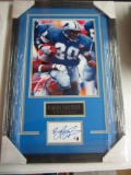 Barry Sanders Detroit Lions signed autographed framed matted 3x5 index card Certified COA