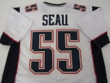 JUNIOR SEAU NE Patriots Unsigned Football Jersey