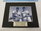 NOLAN RYAN & TOM SEAVER NY Yankees Signed Autographed Matted Photo Certified CoA