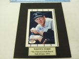 WHITEY FORD NY Yankees Signed Autographed Matted Photo Certified CoA