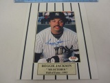REGGIE JACKSON NY Yankees Signed Autographed Matted Photo Certified CoA