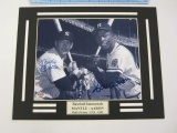 MICKEY MANTLE & HANK AARON Signed Autographed Matted Photo Certified CoA