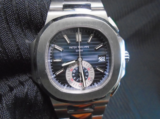 Mens Watch, Patek Philippe Geneve, Nautilus, stainless steel.