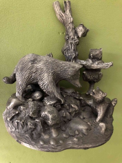 Pewter, wonderful sculpture of great theme  'CHILLY MISTAKE' signed and numbered collectable pewter