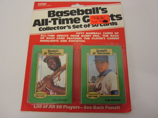 Baseball All-Time Greats Collectors Set of 50 Cards