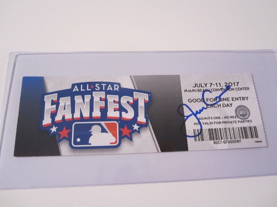 Jeff Conine Florida Marlins signed autographed Fan Fest Ticket certified Coa