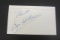 Slim Ed Brown signed autographed index card Certified Coa