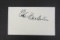 Ossie Hawkins signed autographed index card Certified Coa