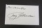 Tony Hillerman signed autographed index card Certified Coa