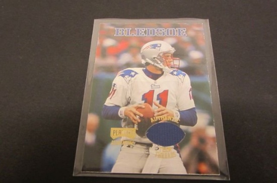 Drew Bledsoe 1998 Playoff Momentum Team Threads Worn Jersey card