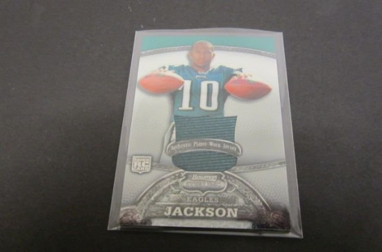 DeSEAN Jackson 2008 Bowman Sterling Rc Worn Jersey card #295/309