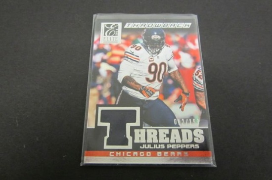 Julius Peppers 2014 Elite ThrowbackÂ Worn Jersey card #12/199