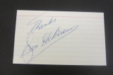 Slim Ed Brown signed autographed index card Certified Coa