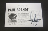 Paul Brandt signed autographed index card Certified Coa