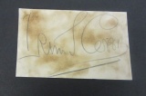 Irvin S. Cobb signed autographed index card Certified Coa