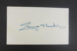 Ed Muskie signed autographed index card Certified Coa