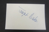 Janet Baker signed autographed index card Certified Coa