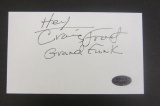 Craig Frost signed autographed index card Certified Coa