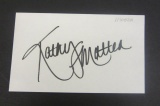 Kathy Mattea signed autographed index card Certified Coa